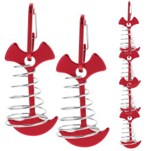 Windproof Aluminum Tent Stakes with Spring Buckle, Heavy Duty Pegs for Camping, Hiking and Beach