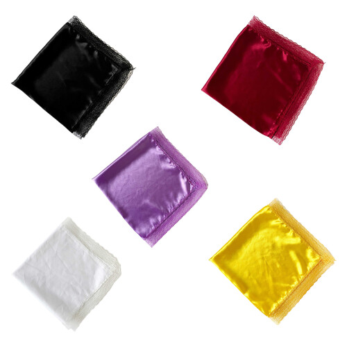 Satins Handkerchief Vibranting Color Soft Materials-Black 1