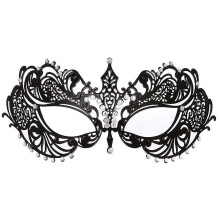 (Ana gold) Masquerade Mask For Women Metal Mask Shiny Rhinestone Venetian Party Evening Prom Ball Mask Bar Costumes Accessory