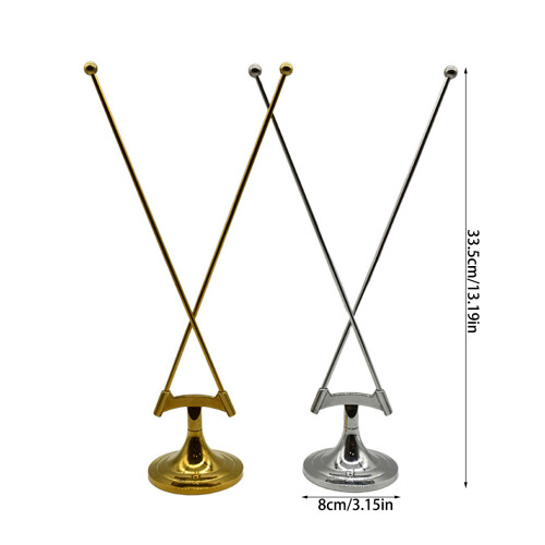 Moderne stijlen Desktop Vlaghouder Premium zinklegeringen-Goud 2
