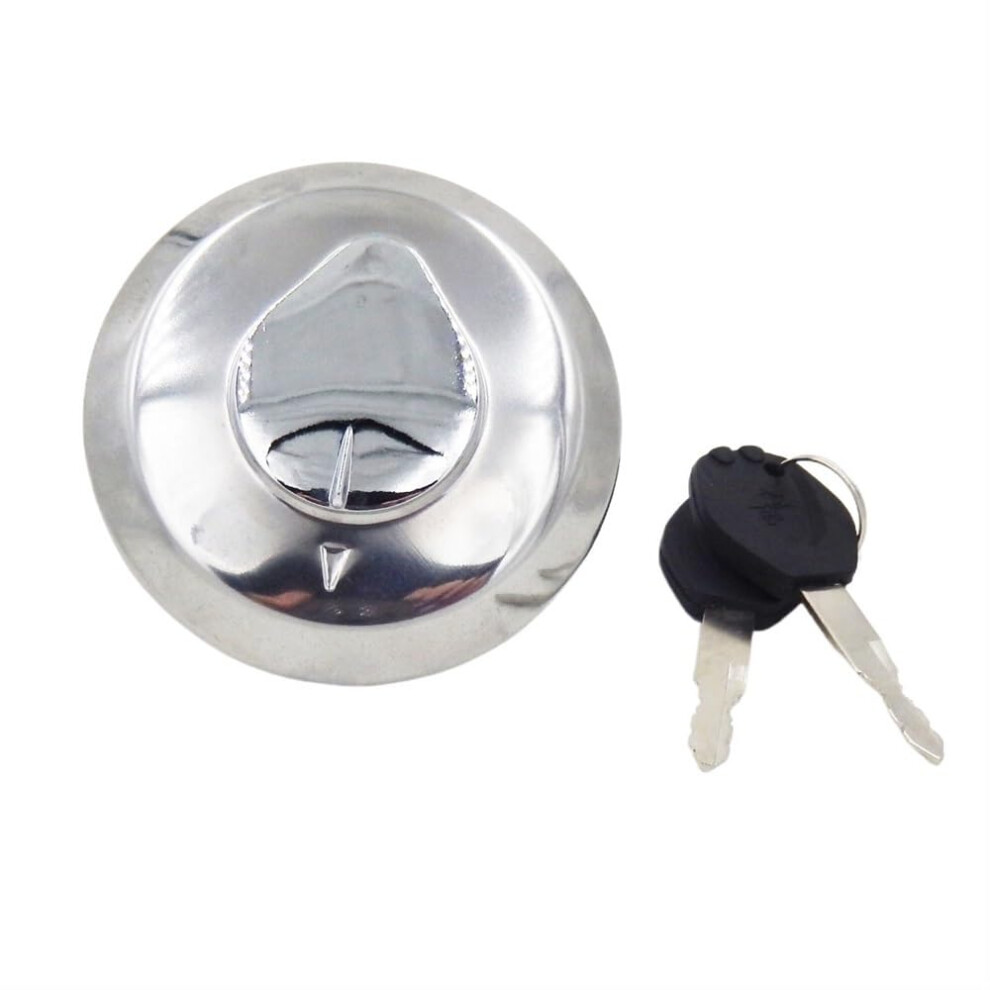 Motorcycle Fuel Tank Cap For King 125 Cbt125, Aluminum Gas Cap With Lock And Two Keys Silver 9330225470588