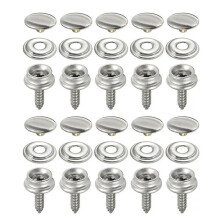 30Pcs Stainless Steel Snap Fastener Kit for Boat Canvas Awning – Durable Marine Grade, Easy Installation