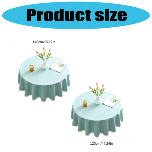 Stainproof Round Tablecloth Waterproof Oil-120cm Light beige 2