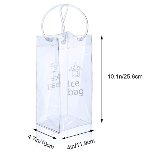 Packung mit 3 durchsichtigen PVC-Weintragetaschen, schnelle 2