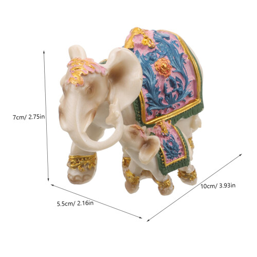 Kunstharze, Mutter und Baby-Elefant, Heimdekoration, Geschenk 2