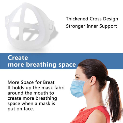 Mask Bracket Silicone 3D Support Frame for Comfortable Breathing and Lipstick Protection Reusable 1
