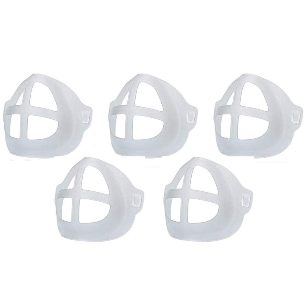 5Pcs Reusable 3D Mask Bracket For Comfortable Breathing And Makeup Protection Silicone Support Frame 9351714616201