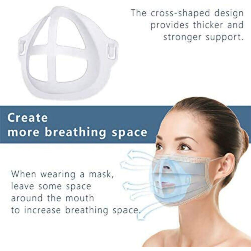 5pcs Reusable 3D Mask Bracket for Comfortable Breathing and Makeup Protection Silicone Support Frame 1