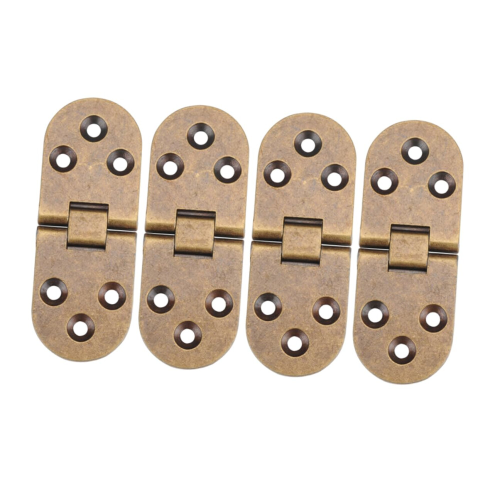 Retro Bronze Cabinet Hinges Set Of 4 Hidden Zinc Alloy Hinges For Wardrobe Doors Easy Installation 9073542139003
