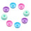 24pcs Silicone Baking Molds Round Doughnuts Cake-Macaron color 5