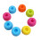 24pcs Silicone Baking Molds Round Doughnuts Cake-Macaron color 6