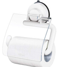 Vacuum Lock Toilet Paper Holder Wall Mounted ABS Tissue Box Compact Space Saving for Bathroom
