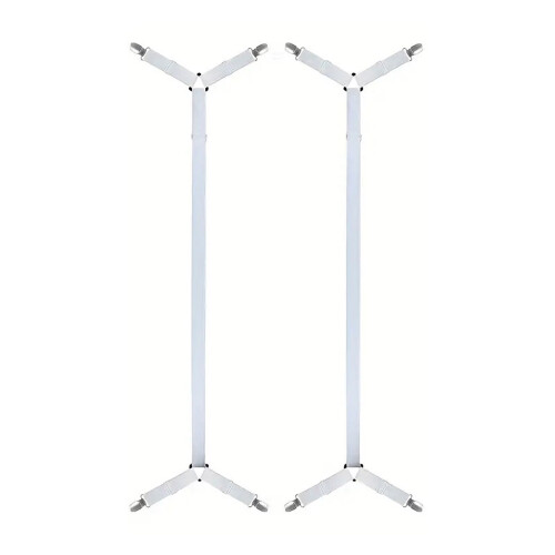 2 Pack Fabric Sheet Metal Clamps Secures Fit-2 4 clips white