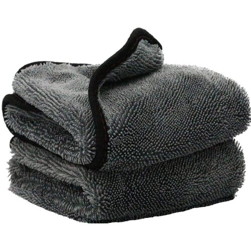 Twisted Loop Microfiber Car Drying Towel 650GSM  Absorbency Scratch Quick Water Absorption 40x60cm 2PCS