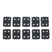 Black Plastic Cabinet Door Hinges 30x40mm Set, Heavy Duty Furniture Hinges with Smooth Quiet Operation
