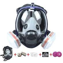 15 in 1 Reusable Full Face Respirator Mask LR900Plus with Wide View, Dual Filters for Painting and Woodworking