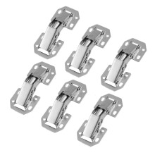 6PCS Matte Cabinet Hinges Durable Steel Door Hinges 90 Flush Opening for Kitchen Cupboards
