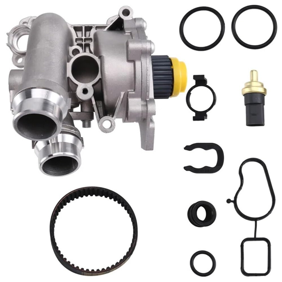 Water Pump With Thermostat 06H121026 Ea888 Engine 1.8T 2.0T Metal Cooling Assembly Fit Vw Passat Golf A4 Q5 Tt Silver 9073542139133