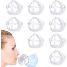 10 Pcs 3D Silicone Mask Bracket for Breathing Space, Reusable Inner Support Frame with Makeup Protection and Comfortable Fit