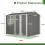 Birchtree GARDEN SHED WITH WINDOW SIZE=8X6FT COLOUR=GREY VARIATIONLISTING 3