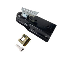 Heavy Duty 2x3 Inch 5000lbs Trailer Hitch Coupler, Gray Straight Tongue with Noise Reduction Design