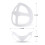10 Pcs White Silicone Mask Bracket Lipstick Protector Comfortable Breathable Reusable Support 5