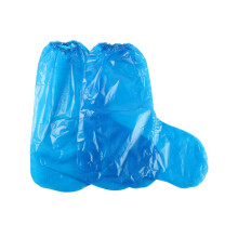 Disposable Shoe Covers 10 Pack Blue Waterproof Boot Protectors with Non Slip Sole for Home and Work