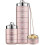 (Pink) Metal Pill Organizer Weekly,Stackable Waterproof Travel Pill Box,Pill Case Container,7 Day Daily Med 1