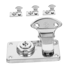 4pcs Vintage Iron Hasp Lock for Wooden or Jewelry Boxes, Secure Metal Closure, Easy Installation