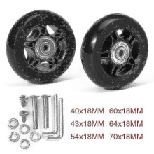 (76mm*24mm) Silent Trolley Case Suitcase Universal Wheel Rubber Runner Suitcase Bearing Repair Kit -45mm*18mm-bebetter - Ri