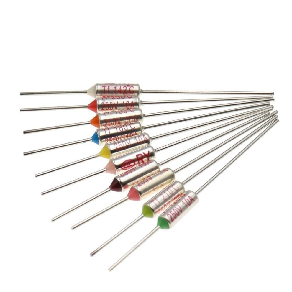 5Pcs Thermal Fuse 250V 10A 190C Precise Thermal Cutoff For Appliances Overheat Protection 9330225471523