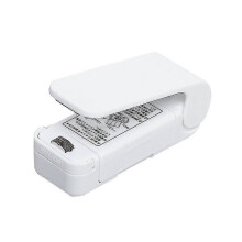 (White) Portable Bag Heat Sealer Plastic Package Storage Bag Clip Mini Sealing Machine Handy Sticker Seal For Food Snack Kitchen Gadgets - Ri