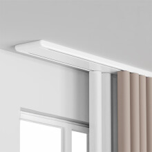 Ceiling Curtain Track, Silent Aluminum Double Track System for Living Room Bedroom, Smooth Glide Motion