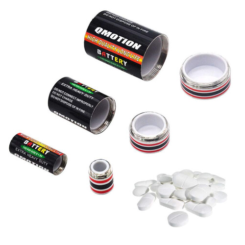 Hidden Diversion Safe Battery Stash Container with Realistic Battery Look and Durable Iron Shell 1
