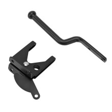 Heavy Duty Black Carbon Steel Padlock Hasp Door Latch Lock for Gates Sheds Lockers Cabinets