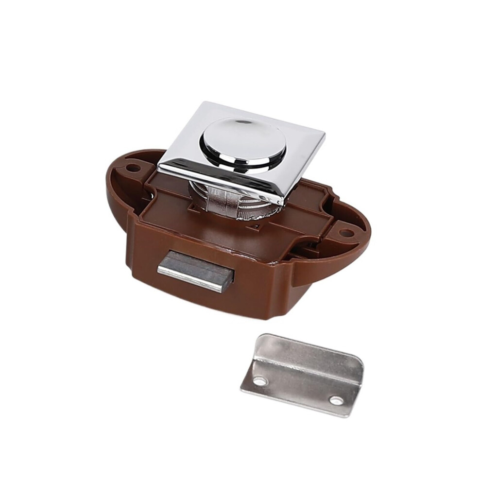 5Pcs Rv Cabinet Latch Keyless Push Button Lock 26Mm Drawer Catch For Camper Van Cabinets Brown 9351714617383