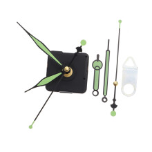 Silent Quartz Clock Movement Kit with Luminous Hands, Battery Powered DIY Replacement for Wall Clock