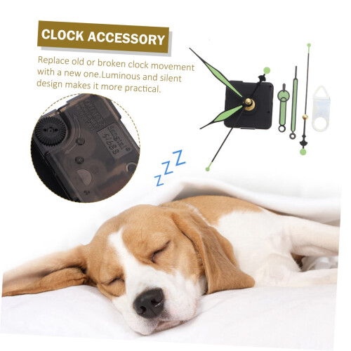 Silent Quartz Clock Movement Kit with Luminous Hands, Battery Powered DIY Replacement for Wall Clock 1