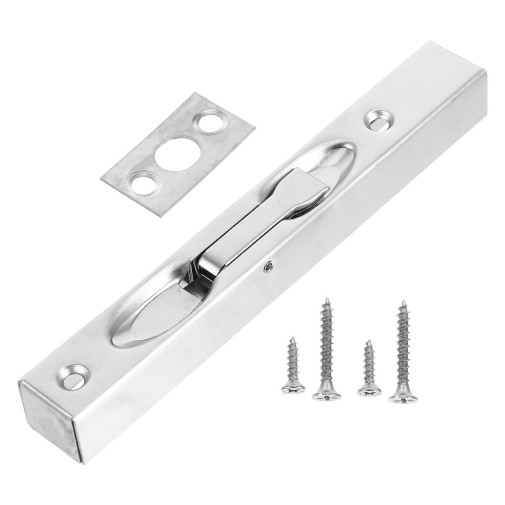 Flush Bolt Lock For French Doors, Concealed Edge Mount, Tamper Resistant, 6ÂInch Stainless Steel 9073542140351