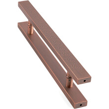 Modern Red Bronze Stainless Steel Door Handle 24 Inch Pair, Double Sided Pull for Barn Glass Wood Doors