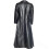 (XL, black) Men's Plus Size Solid Color Lapel Slim Fit PU Leather Jacket Long Coat 4