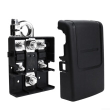 Three Stud Quick Release Battery Terminal Connector 32V Positive Clamp with Triple Fused Outputs for Car RV Marine