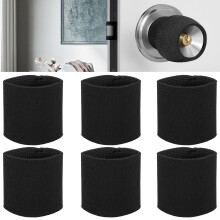 Silicone Door Handle Cover Set 4/6Pcs AntiScald and AntiStatic Door Knob Protector for AllSeason Comfort, Black