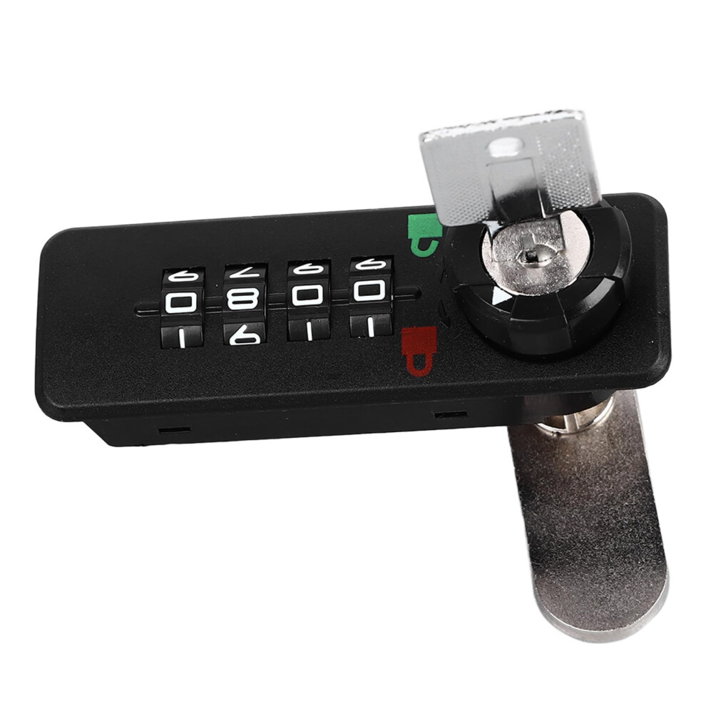Mechanical Combination Lock 4 Digit Cam Lock Dual Access Key Override Battery Security For Cabinet Drawer Locker 9073542201205