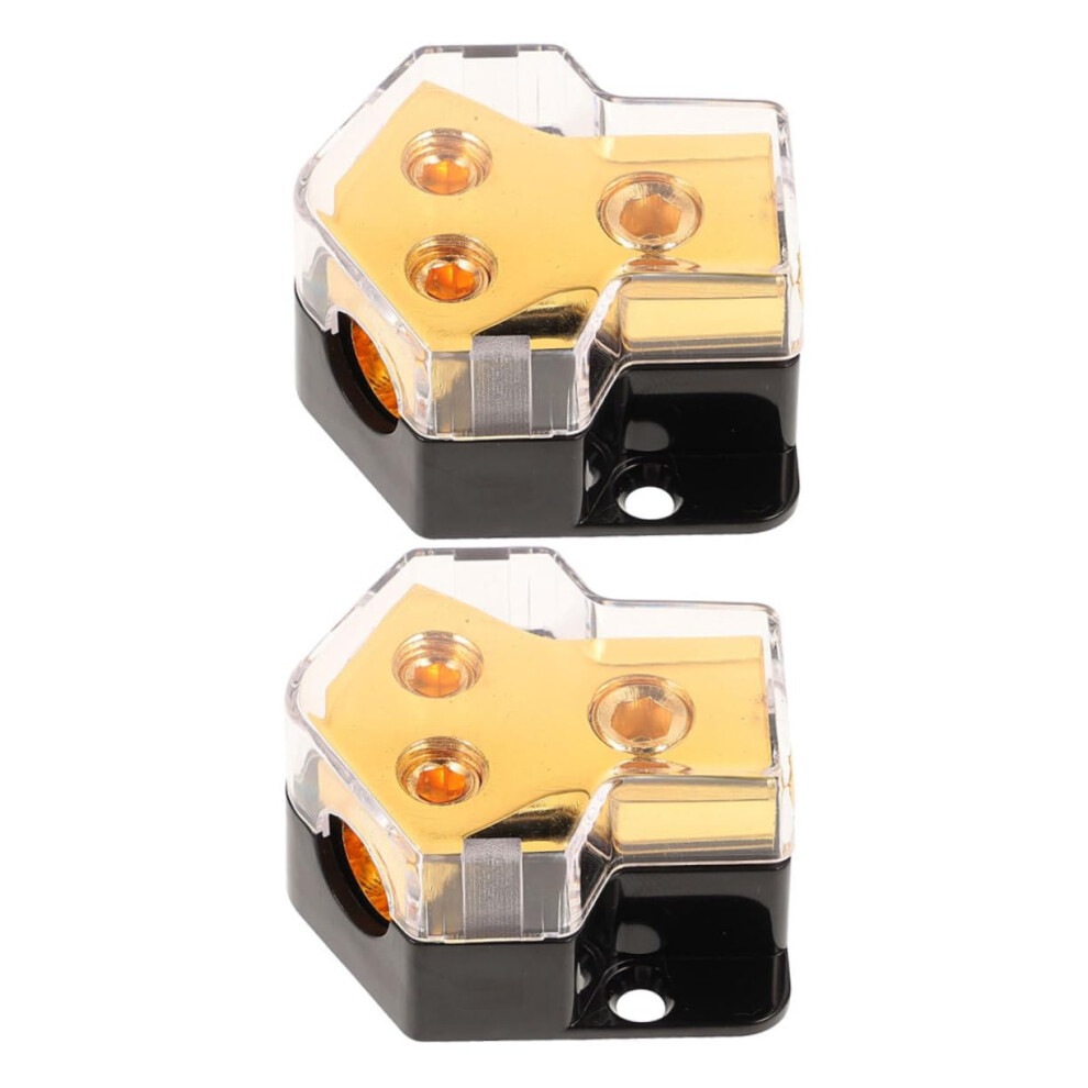2Pcs Car Audio Power Distribution Block 0 Gauge To 4 Gauge Dual Amplifier Splitter With Precise Power Splitting 9351714617666