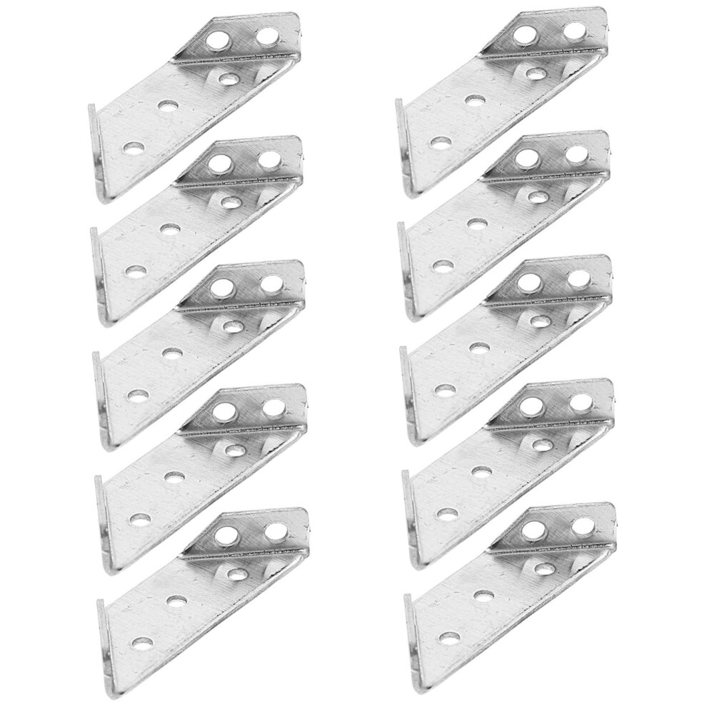 10 Pcs Stainless Steel Corner Brace Heavy Duty Furniture Bracket For Cabinets Tables Chairs 9771547990413