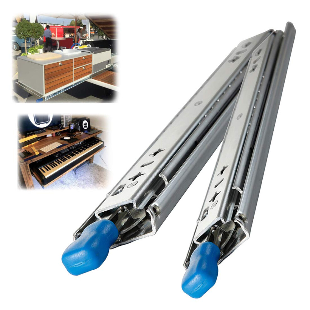 Heavy Duty Ball Bearing Drawer Slides With Lock, Full Extension 120Kg Load, Smooth Quiet Cabinet Rails 9771547990505