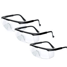 3 Pairs Safety Goggles AntiFog Clear Lens with Side Shields, UV Blocking WrapAround Protective Eyewear