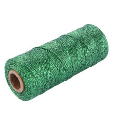 Green Cotton Twine Rope for Crafts and Gift Wrapping, Extra‑Long Soft Texture, Easy to Cut