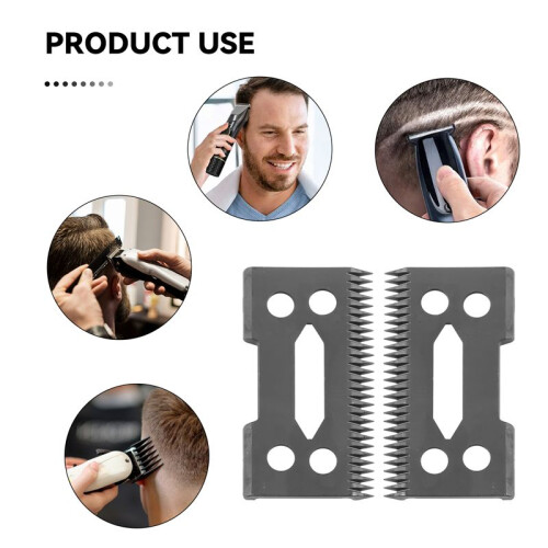 2 Pcs Ceramic Blade Ceramic Replacement Cutter ,28 Teeth Ceramic Clipper Blade Replacement Cutter 2-Hole Clipper,Black 2